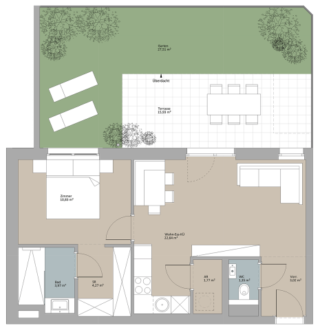 2-Zimmer-Wohnung