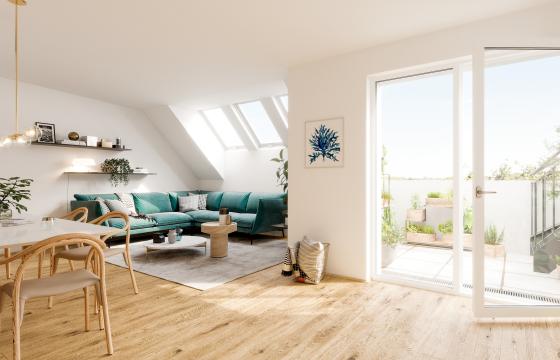 Innenrendering Wohnzimmer
